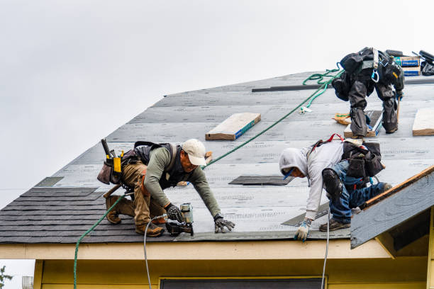 Professional Gutter Installation technician working in Annandale, NJ